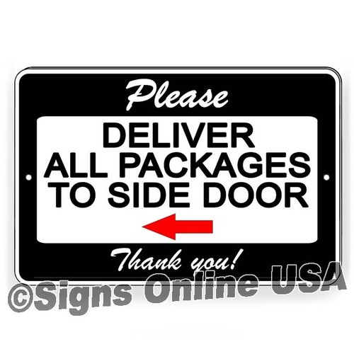 Deliver packages side door - deliver,