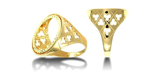9ct yellow gold half - yellow,
