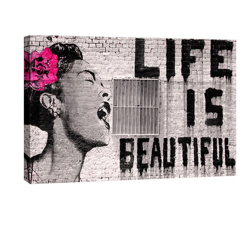 Canvas print wall - wall, banksy
