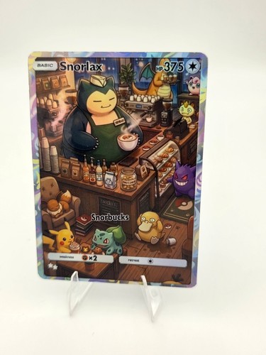 Custom fan art snorlax coffee - art,