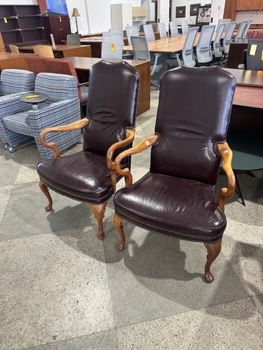 Lot leather high back - of, 2