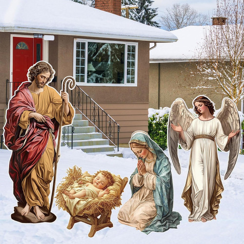 Pcs christmas nativity set - 4,