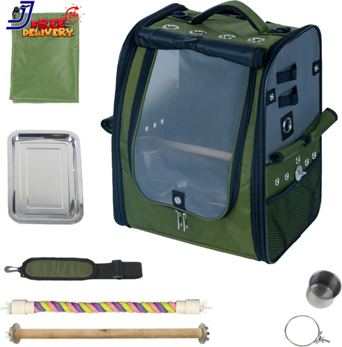 Bird carrier backpack - carrier, backpack-parrot