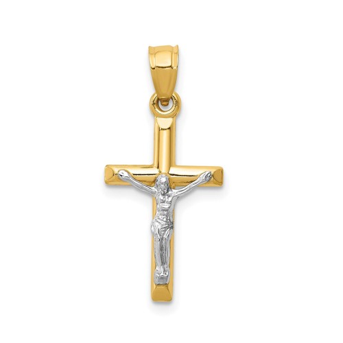 14k real gold crucifix - 14k,