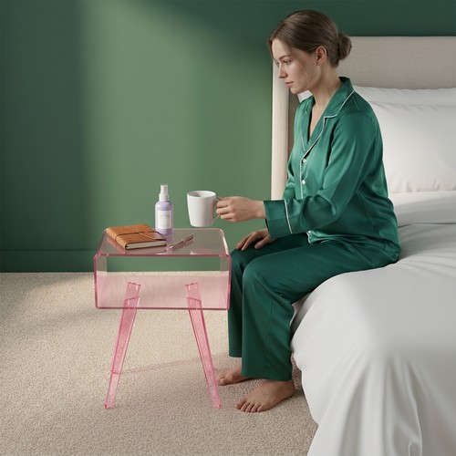 Acrylic side table - acrylic, table,