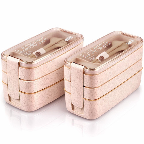 Premium beige bento box - beige,