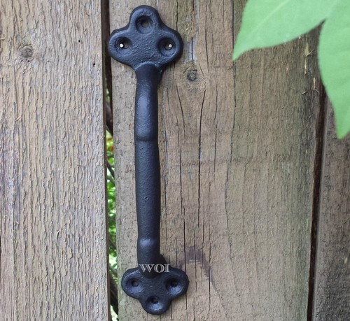 Large black cast iron gate - black,