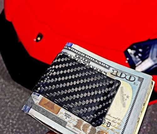 Carbon fiber money clip - money,