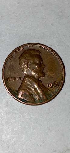1968 penny mint - mark, god