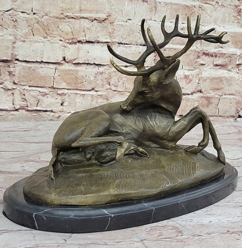 Bronze sculpture deer fawn - bronze,