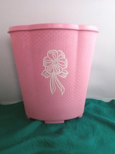 Vintage 1960s pink basket - vintage,