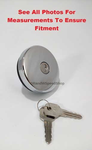 Chrome metal locking gas - chrome, cap