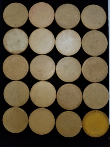 Antique clay poker chip lot - antique,
