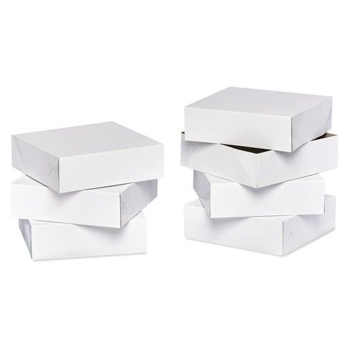 Pack square white gift boxes - pack,