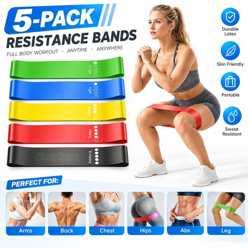 Pack resistance bands - 5-pack,