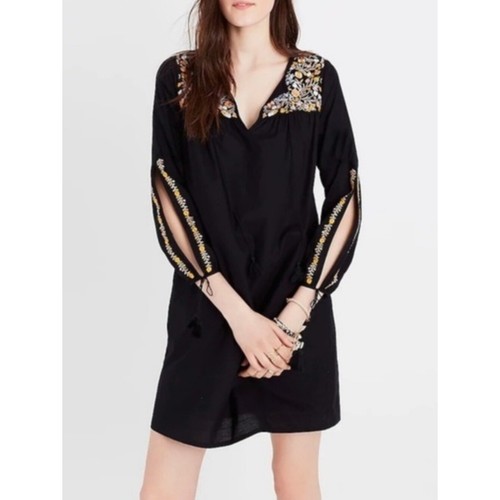Madewell black embroidered - madewell,