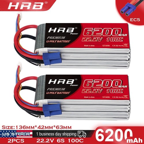 2pcs hrb 6200mah lipo - 2pcs,