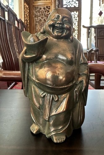 Vintage brass maitreya buddha - maitreya,