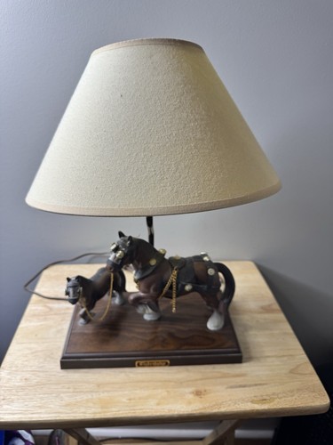 Vintage clydesdale horse table - vintage,