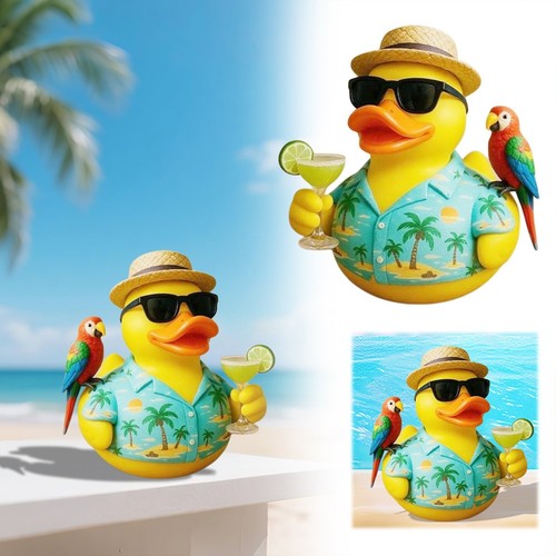 Tropical vacation yellow duck - vacation,