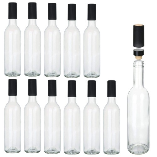 Glass bottles with - 12, cork