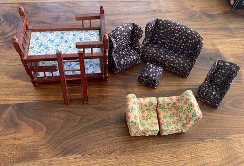 Vintage wood bunkbed - vintage, floral