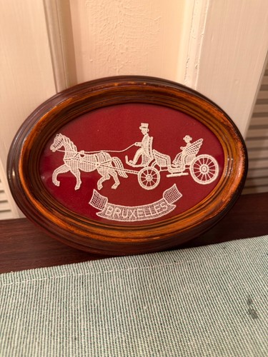 Vintage framed bruxelles lace - framed,