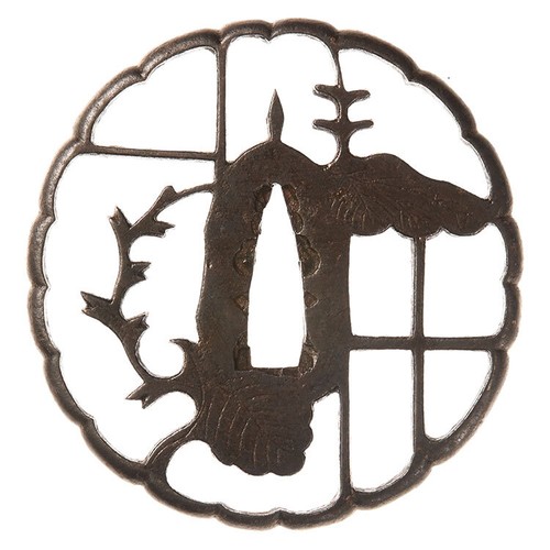 Japanese tsuba iron sword - japanese,