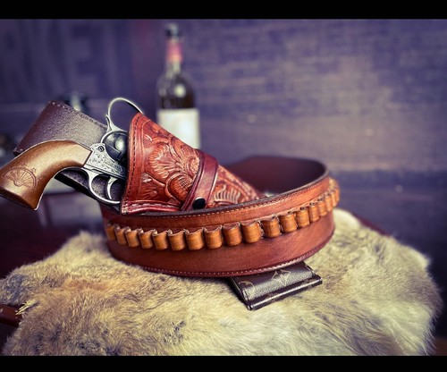 Western dark brown gun - western,