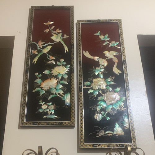 Vintage chinese lacquer wall - chinese,