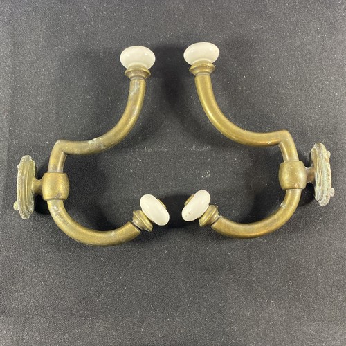 Set vintage brass porcelain - set,