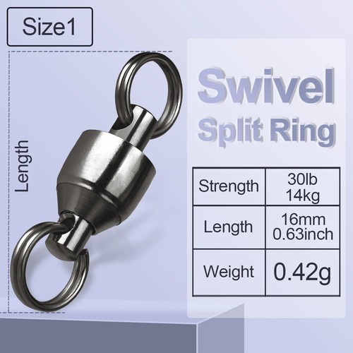 Ball bearing swivel - with, split