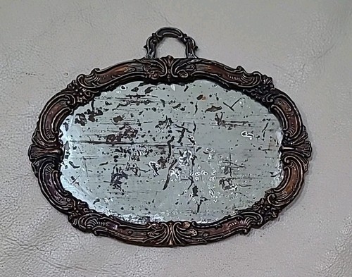 Antique dollhouse mirror - dollhouse,