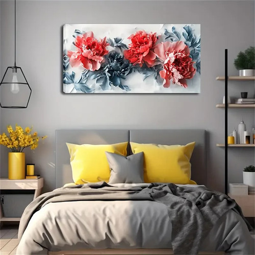 Several bright red peonies - red,
