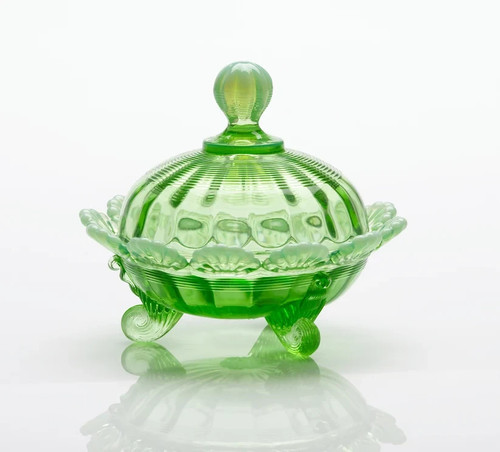 Mosser glass usa footed and - mosser,