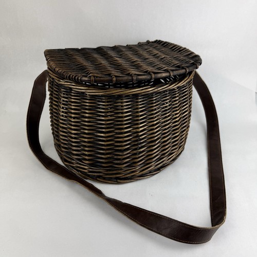 Vintage wicker creel fishing - vintage,