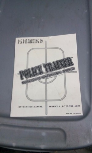 Police trainer arcade manual - trainer,