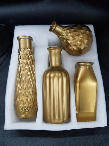 Gold vase for flowers - flowers, small