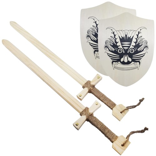 Pack wooden sword - sword, shield
