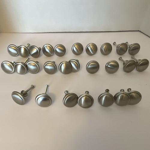 Round satin silver metal - silver,