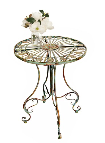 Metal bistro table - table, curved