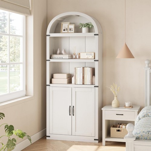 Tall arched bookcase - tall, with