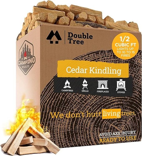 Cedar kindling fire - kindling,