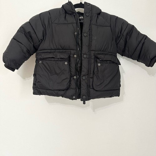 Zara puffer coat black - zara,