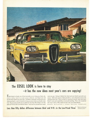1958 edsel vintage print - 1958, ad