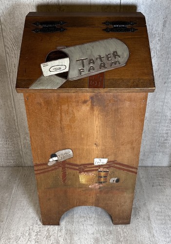 Vintage wooden potatoes taters - potatoes,