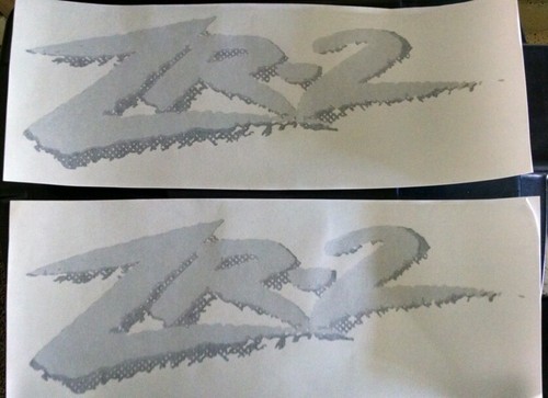 Zr2 chevrolet bedside - zr2, decal