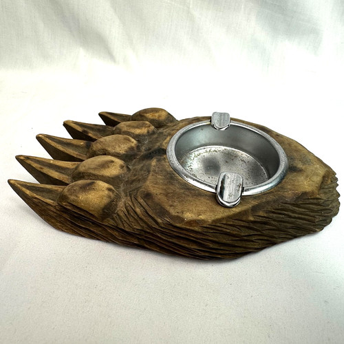 Vintage ainu carved bear - carved, paw