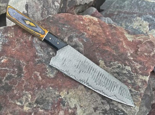 Handmade damascus chef knife - handmade,