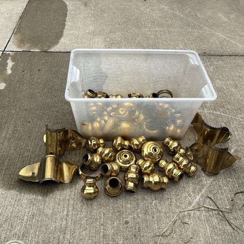 Lot solid brass parts - lot,